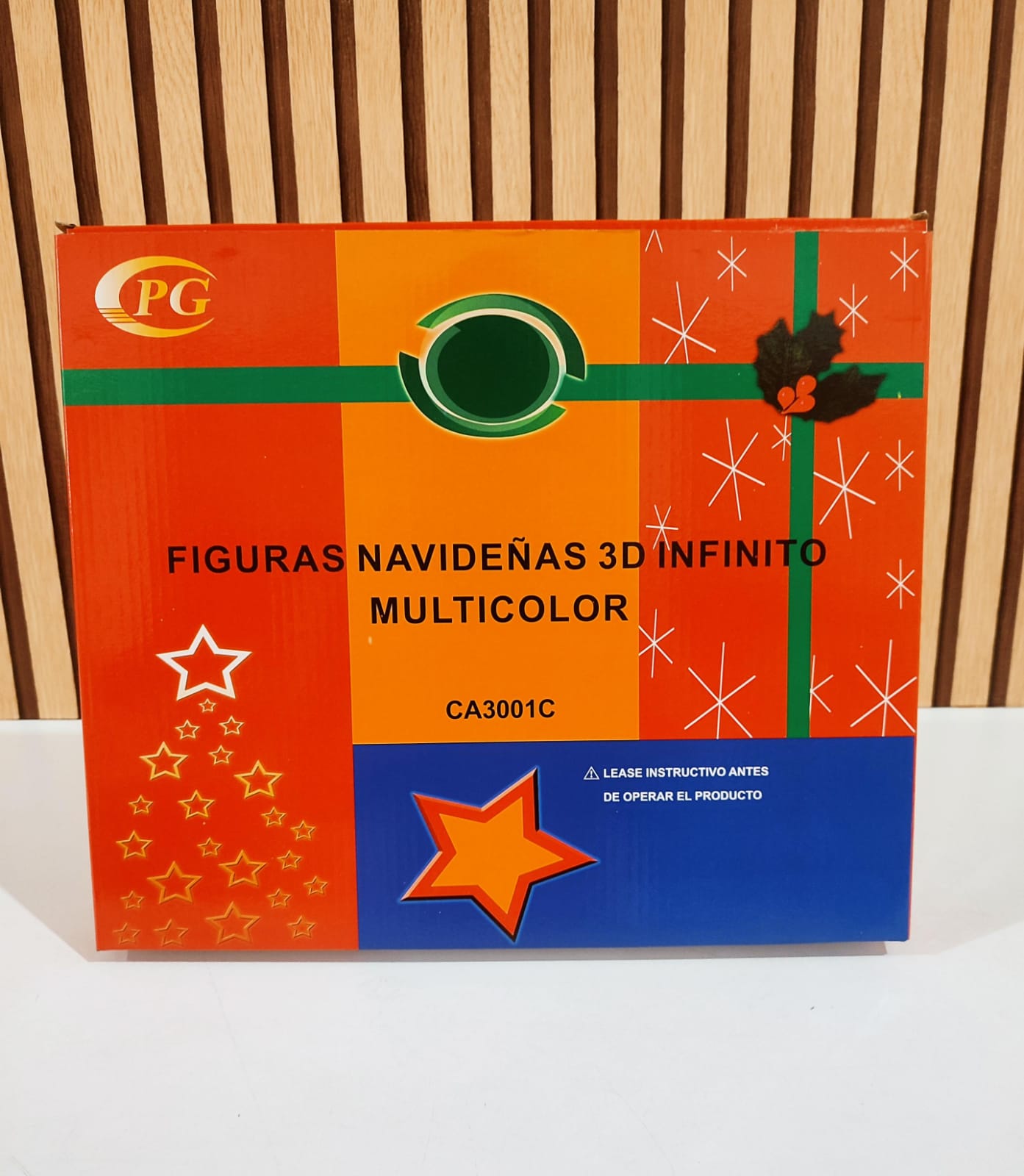 ✨FIGURAS NAVIDEÑAS EN 3D CON LUZ LED DE COLORES (CAMBIANTES) MOD# CA3001C ⛄