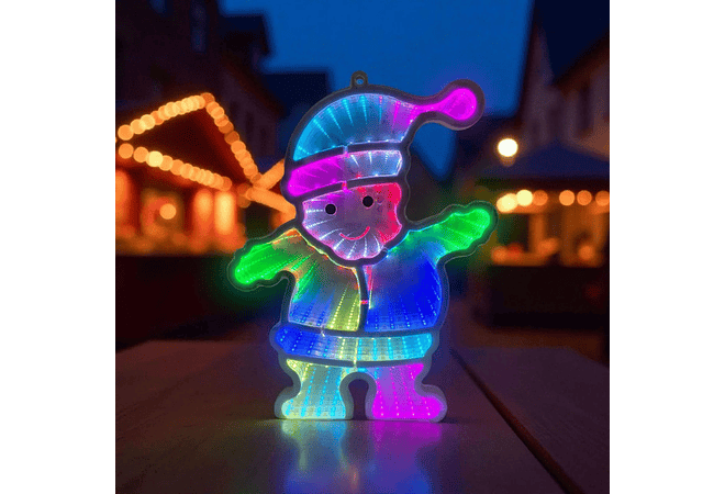 ✨FIGURAS NAVIDEÑAS EN 3D CON LUZ LED DE COLORES (CAMBIANTES) MOD# CA3001C ⛄