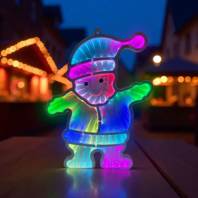 ✨FIGURAS NAVIDEÑAS EN 3D CON LUZ LED DE COLORES (CAMBIANTES) MOD# CA3001C ⛄ 3