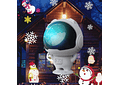 MINI PROYECTOR ASTRONAUTA  CON PATRON NAVIDEÑO