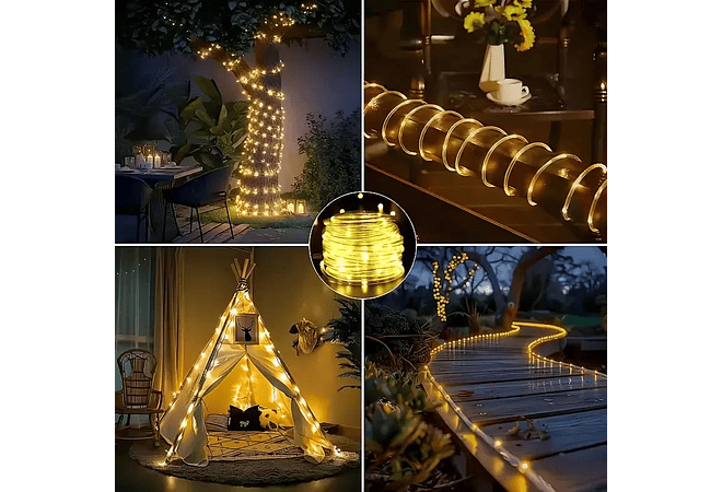 10 MTS MANGUERA PLANA LUZ LED CALIDA MOD# T10401N