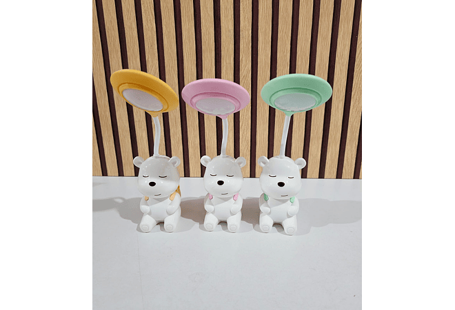 LAMPARA RECARGABLE DISEÑO OSITO CON PORTASACAPUNTAS MOD# T-512 🐻
