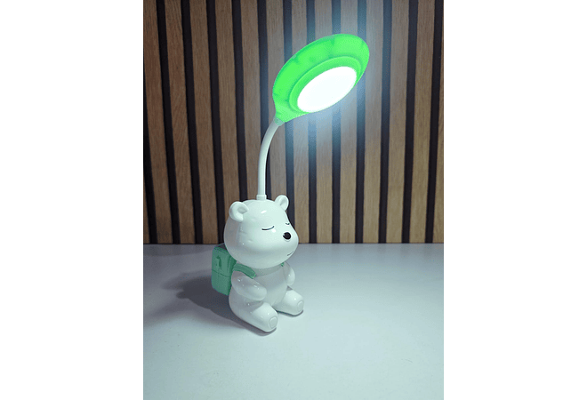 LAMPARA RECARGABLE DISEÑO OSITO CON PORTASACAPUNTAS MOD# T-512 🐻