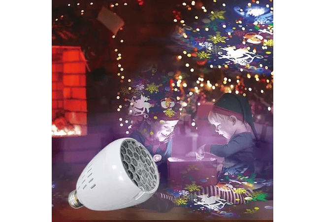 FOCO 💡 PROYECTOR CON PATRON DE NAVIDAD MOD#265V*