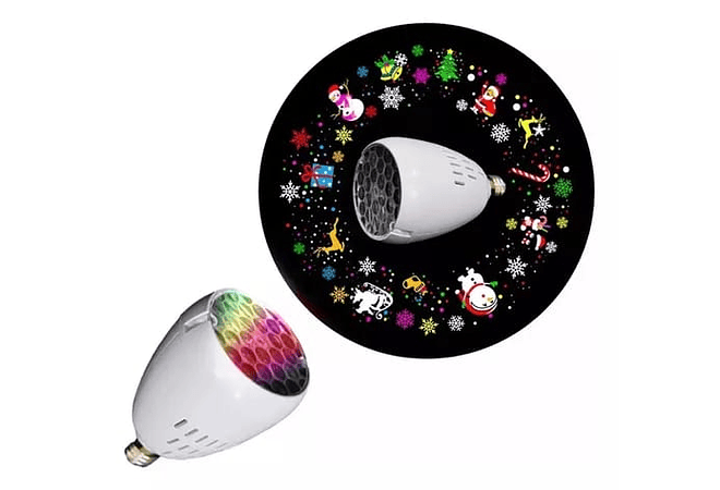 FOCO 💡 PROYECTOR CON PATRON DE NAVIDAD MOD#265V*