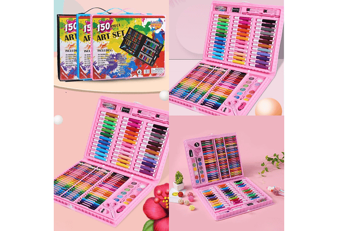 SET DE ARTE CON 150 PIEZAS KUBEIYION🖍️