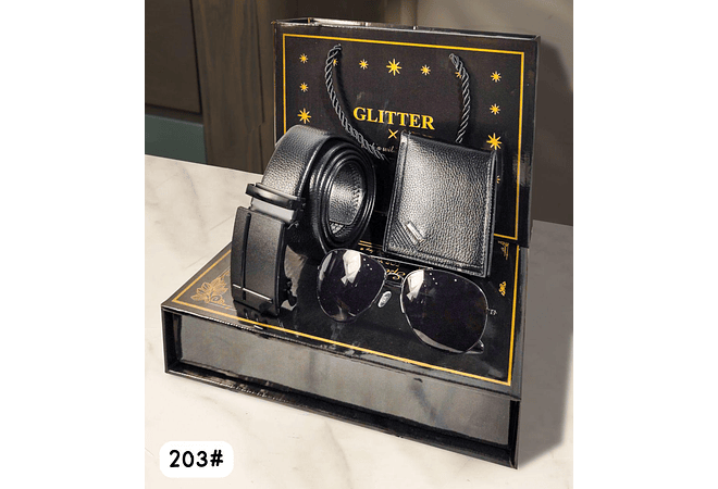 SET DE CARTERA (CINTURÓN Y LENTES)  👓