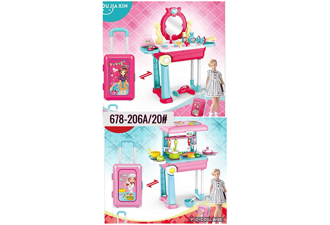 JUGUETE/ MALETA COCINA O MAQUILLAJE MOD# 678-268A
