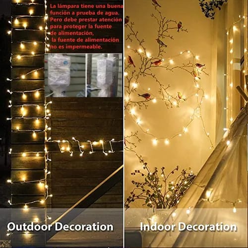 10 MTS 200 FOQUITOS SERIE DE LUZ LED DE COLORES  MOD#L200C-10M, L200A ,L200B