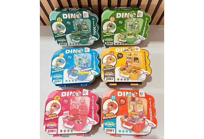 SET DE JUGUETE DINO CON ACCESORIOS DE ACUERDO A SU TEMÁTICA