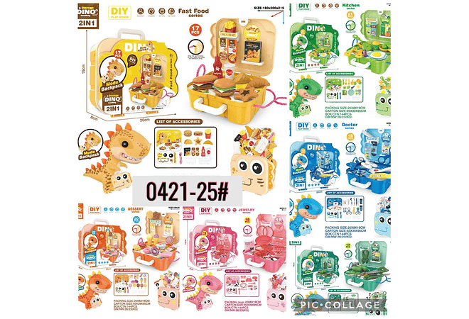 SET DE JUGUETE DINO CON ACCESORIOS DE ACUERDO A SU TEMÁTICA