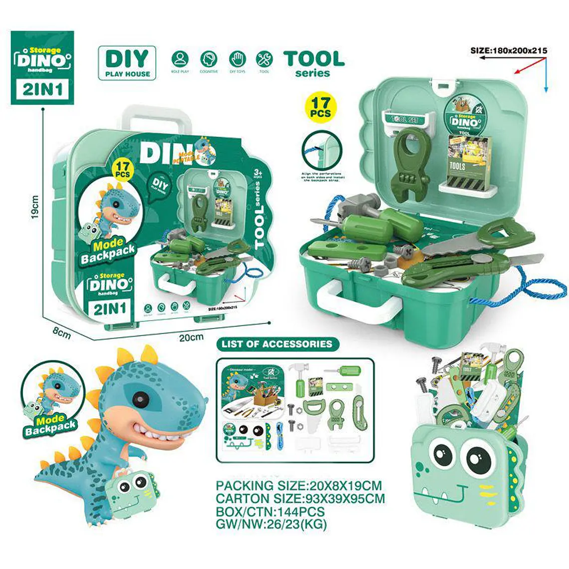 SET DE JUGUETE DINO CON ACCESORIOS DE ACUERDO A SU TEMÁTICA 17
