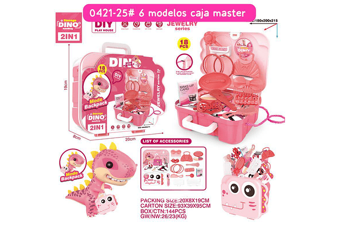 SET DE JUGUETE DINO CON ACCESORIOS DE ACUERDO A SU TEMÁTICA