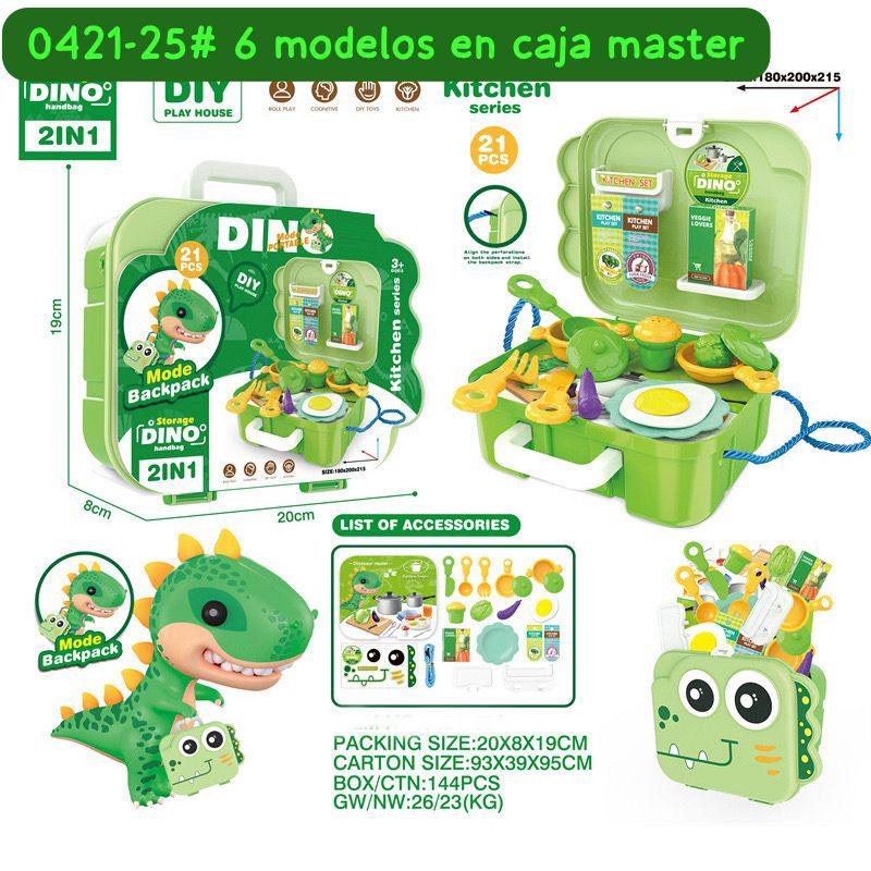 SET DE JUGUETE DINO CON ACCESORIOS DE ACUERDO A SU TEMÁTICA