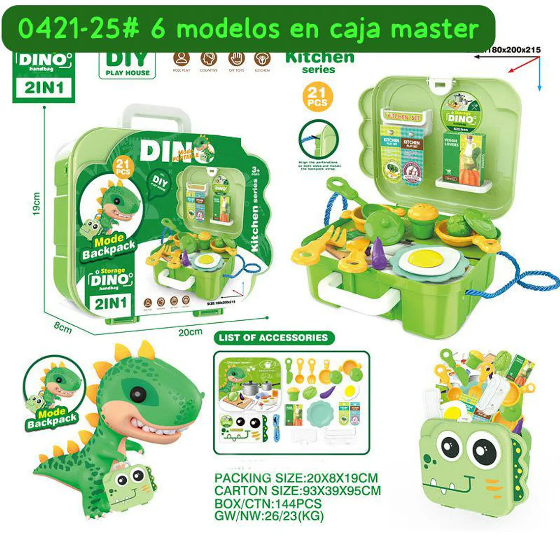 SET DE JUGUETE DINO CON ACCESORIOS DE ACUERDO A SU TEMÁTICA 19