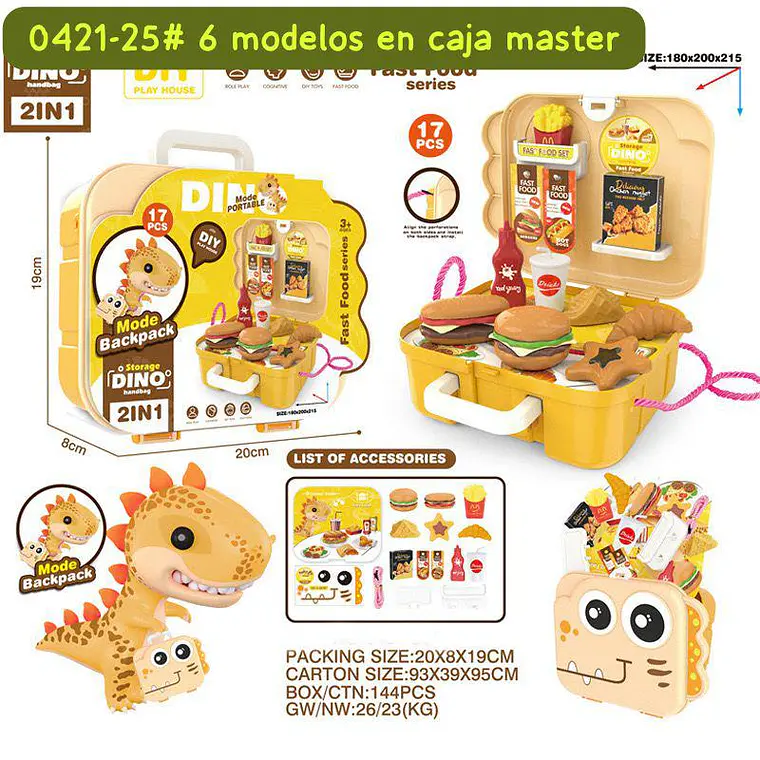 SET DE JUGUETE DINO CON ACCESORIOS DE ACUERDO A SU TEMÁTICA 2