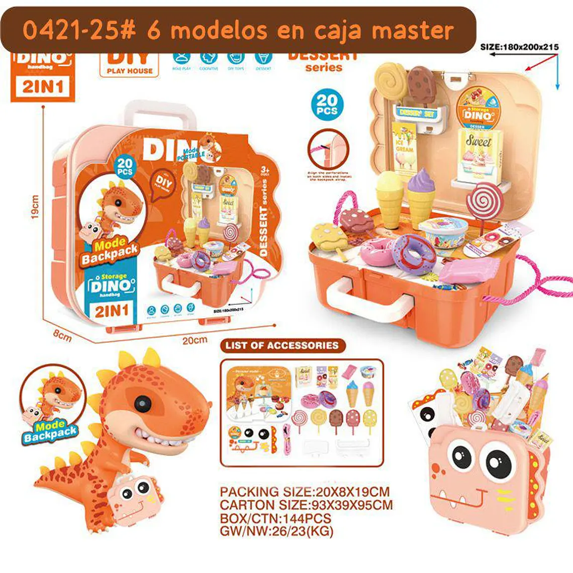 SET DE JUGUETE DINO CON ACCESORIOS DE ACUERDO A SU TEMÁTICA 20