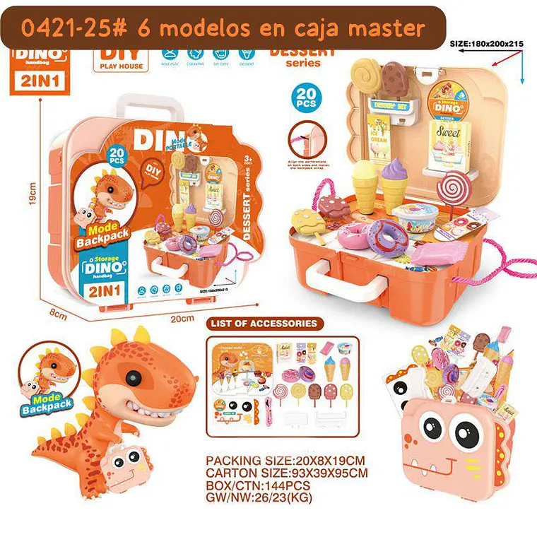 SET DE JUGUETE DINO CON ACCESORIOS DE ACUERDO A SU TEMÁTICA 20