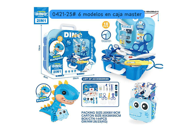 SET DE JUGUETE DINO CON ACCESORIOS DE ACUERDO A SU TEMÁTICA