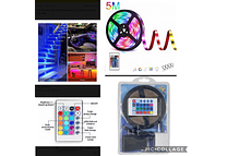 5MTS TIRA LUZ LED STRIP RGB CON CONTROL