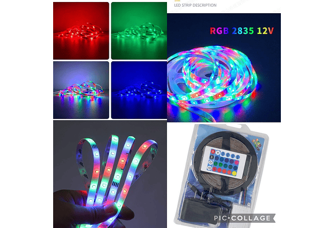 5MTS TIRA LUZ LED STRIP RGB CON CONTROL