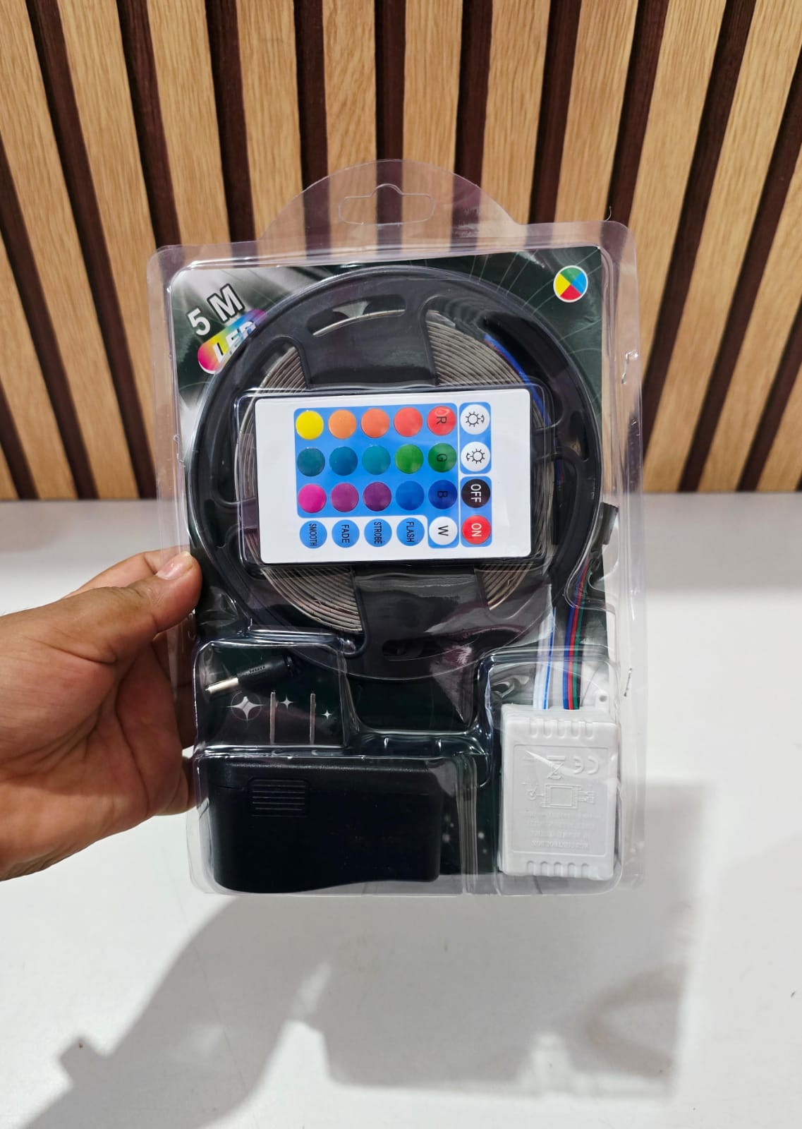 5MTS TIRA LUZ LED STRIP RGB CON CONTROL