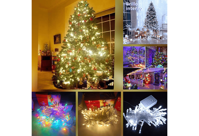 20MTS CON 400 FOQUITOS SERIE DE LUZ LED DE COLORES,  CÁLIDA ó BLANCA MOD#L400A, L400B, Ó L400C-20M