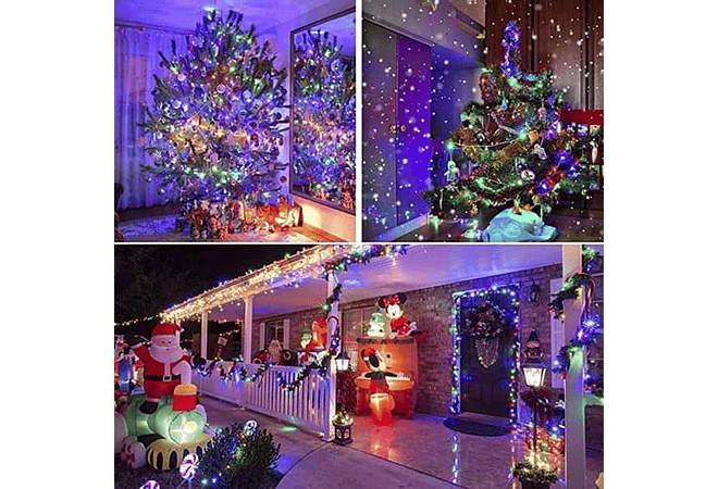 20MTS CON 400 FOQUITOS SERIE DE LUZ LED DE COLORES,  CÁLIDA ó BLANCA MOD#L400A, L400B, Ó L400C-20M