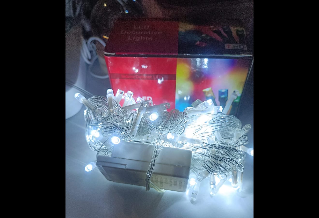 20MTS CON 400 FOQUITOS SERIE DE LUZ LED DE COLORES,  CÁLIDA ó BLANCA MOD#L400A, L400B, Ó L400C-20M