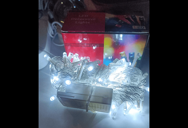 20MTS CON 400 FOQUITOS SERIE DE LUZ LED DE COLORES,  CÁLIDA ó BLANCA MOD#L400A, L400B, Ó L400C-20M