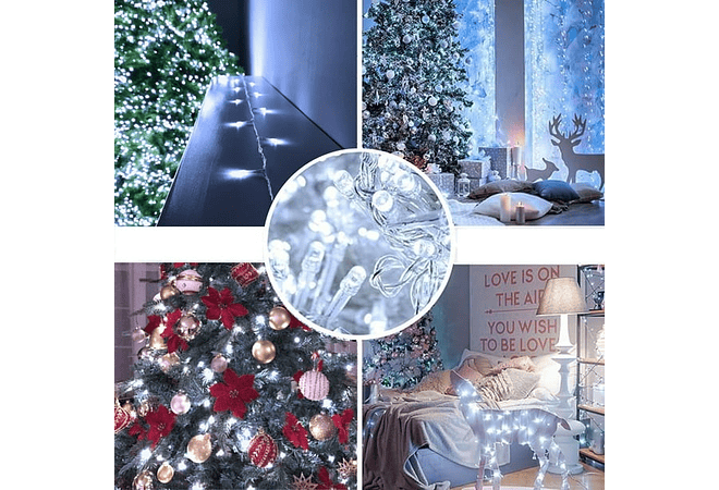 40MTS CON 400 FOQUITOS SERIE DE LUZ LED DE COLORES,  CÁLIDA ó BLANCA MOD#L400A, L400B, Ó L400C-40M