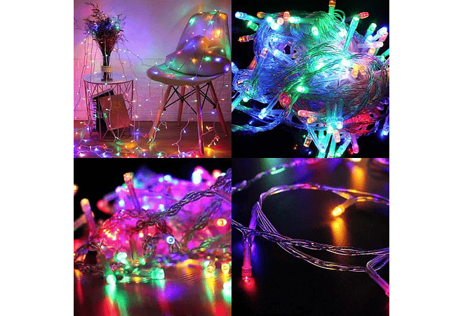 40MTS CON 400 FOQUITOS SERIE DE LUZ LED DE COLORES,  CÁLIDA ó BLANCA MOD#L400A, L400B, Ó L400C-40M