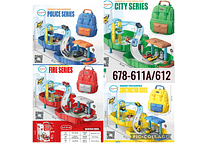 JUGUETE MOCHILA PISTA MOD# 678-611A, 12A, 13A Y 14A