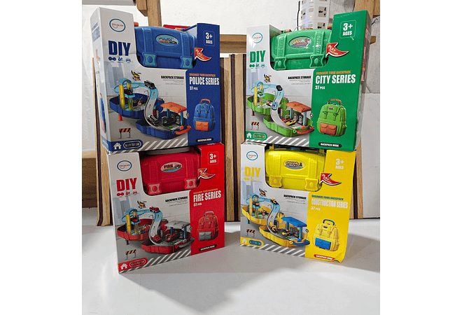 JUGUETE MOCHILA PISTA MOD# 678-611A, 12A, 13A Y 14A