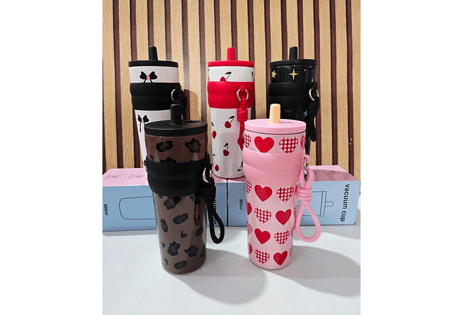 TERMO VACUUM DE 800M VARIOS DISEÑOS (CAJITA ROSA) MOD# 25-termo-108