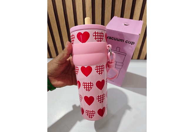 TERMO VACUUM DE 800M VARIOS DISEÑOS (CAJITA ROSA) MOD# 25-termo-108