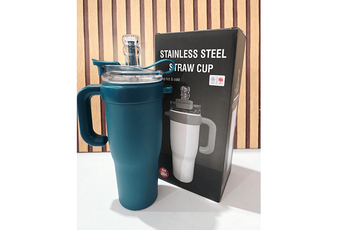 VASO TÉRMICO COLORES LISOS DE 1.35 L CON AGARRADERA (CAJITA NEGRA) MOD# 25 termo 098