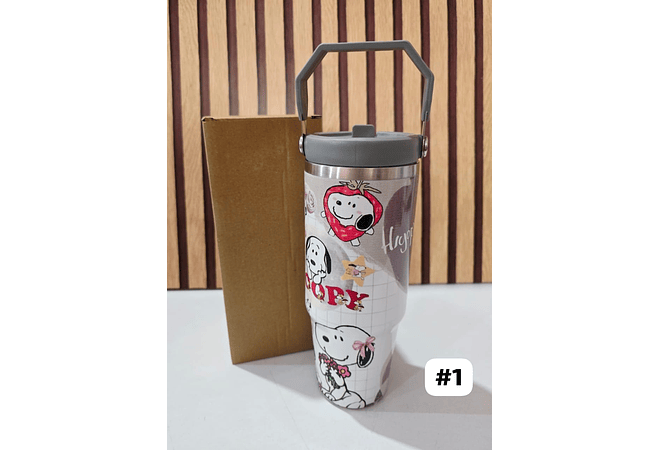 VASO TÉRMICO SNOOPY CON ASA DE 1 L MOD# 25 termo 107