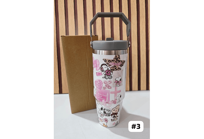 VASO TÉRMICO SNOOPY CON ASA DE 1 L MOD# 25 termo 107