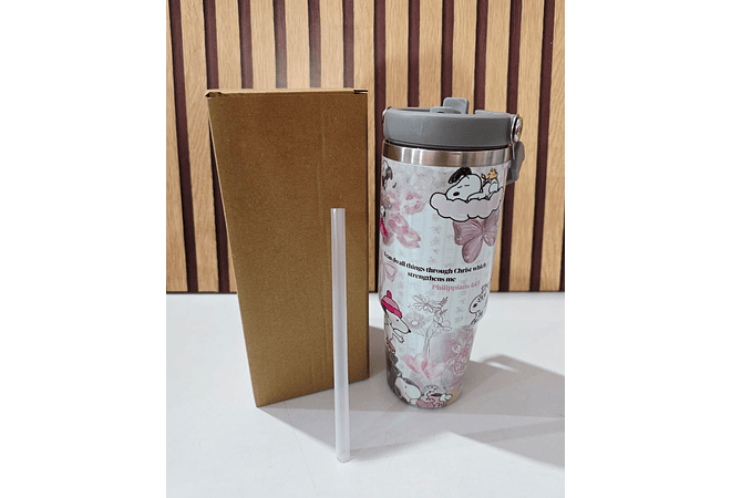 VASO TÉRMICO SNOOPY CON ASA DE 1 L MOD# 25 termo 107