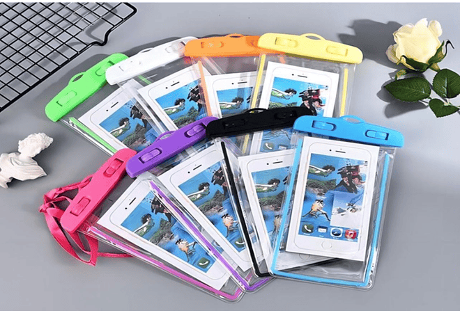 FUNDAS IMPERMEABLES CONTRA EL AGUA(PARA TELÉFONO) MOD# JSL.7001 (3 NEGRA)