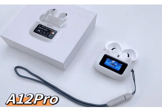 AUDIFONOS INALAMBRICOS BLANCOS CON PANTALLA DIGITAL MOD# TW-6303 🎶