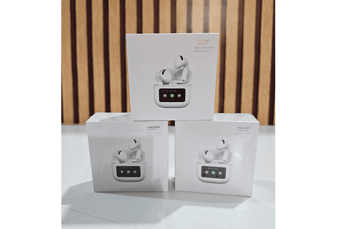 AUDIFONOS INALAMBRICOS BLANCOS CON PANTALLA DIGITAL MOD# TW-6303 🎶