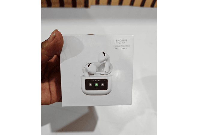 AUDIFONOS INALAMBRICOS BLANCOS CON PANTALLA DIGITAL MOD# TW-6303 🎶