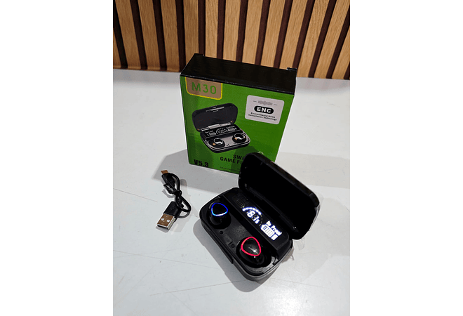 AUDÍFONOS INALÁMBRICOS M30 (CAJITA VERDE) MOD# TR-6028 🎶