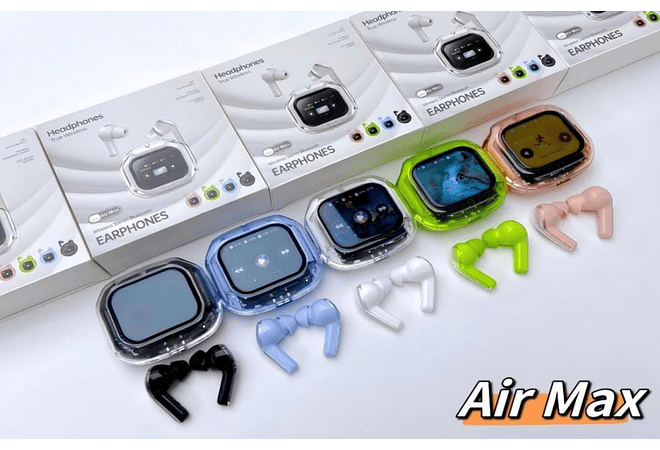 AUDÍFONOS HEADPHONES INALÁMBRICOS CON PANTALLA DIGITAL MOD# TWS-6350