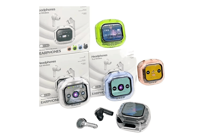 AUDÍFONOS HEADPHONES INALÁMBRICOS CON PANTALLA DIGITAL MOD# TWS-6350