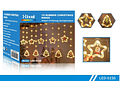 3.20M XINMI SERIE NAVIDEÑA PINO Y ESTRELLAS (LUZ CALIDA)  MOD# LED-0150