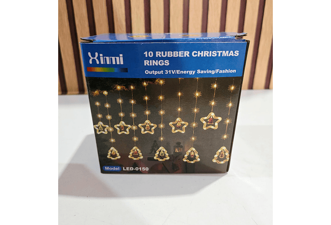 3.20M XINMI SERIE NAVIDEÑA PINO Y ESTRELLAS (LUZ CALIDA)  MOD# LED-0150