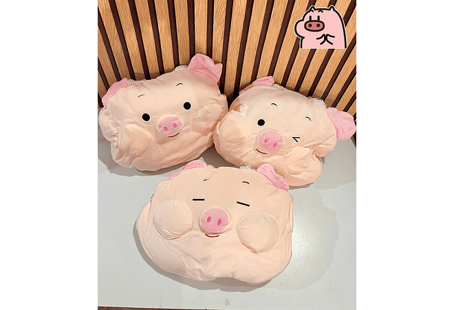 2 EN 1 ALMOHADA/FRAZADA DISEÑO CERDITO  🐷